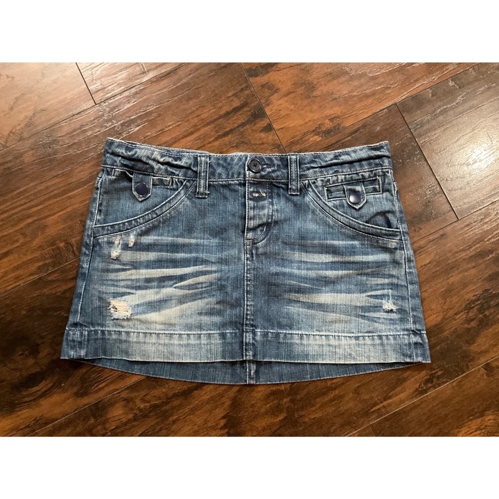 Y2K American Eagle Blue Jean Skirt Size 6